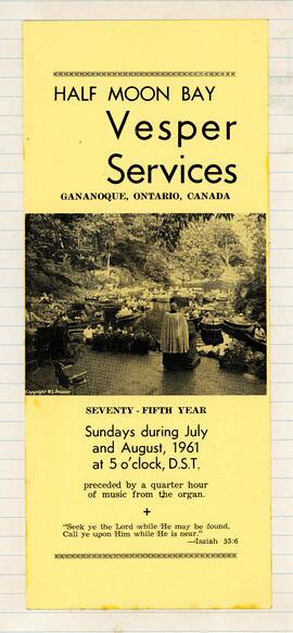 Vesper Service Pamphlet 1961