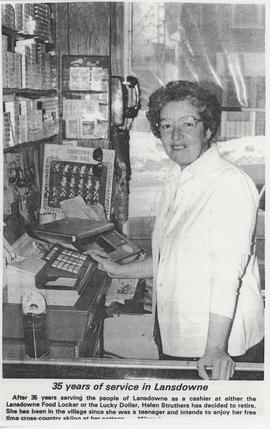 Helen Struthers, cashier