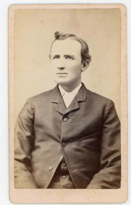 Bust portarait of young gentleman, photographer R.R. Richards, Lockport, Illinois