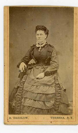 Photograph of lady sitting. by B. Breslow, Theresa. NY