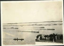 Crowd watching Canoe races in Gananoque, On