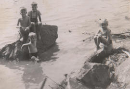 Children swimming