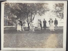 Wedding party outside on Grenedier Island