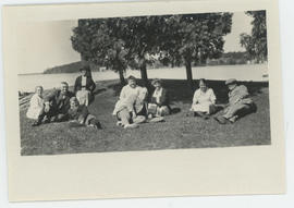 People sitting on lawn