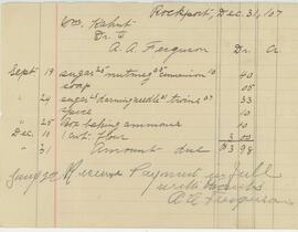 029 E -Receipt William Khant to A. A. Ferguson, 1907