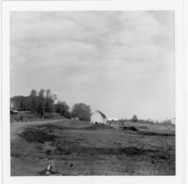 View east of Hartley's garage towards Acton's barn.