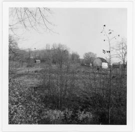 View back of Hartley's garage towards Acton's barn(east)  Old #2 highway can be seen to left